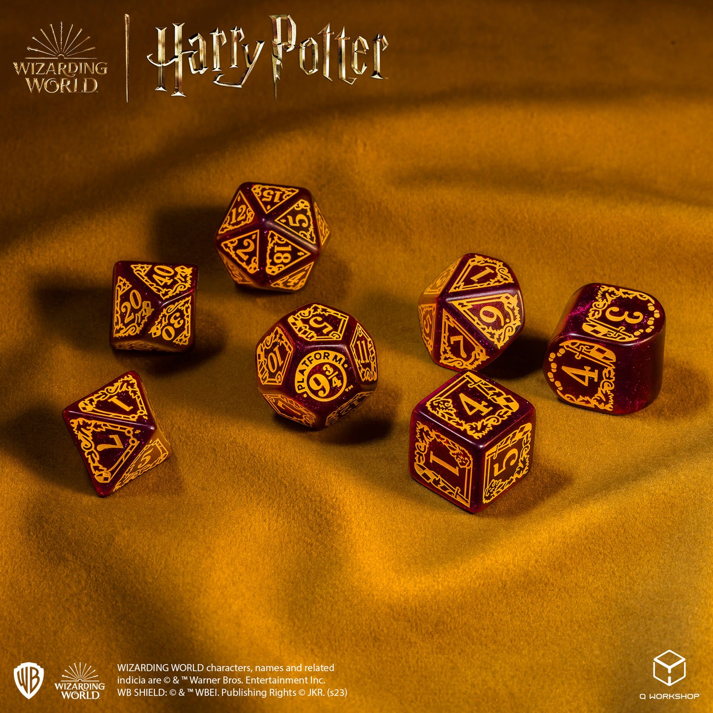 Harry Potter. Gryffindor Modern Dice Set - Red