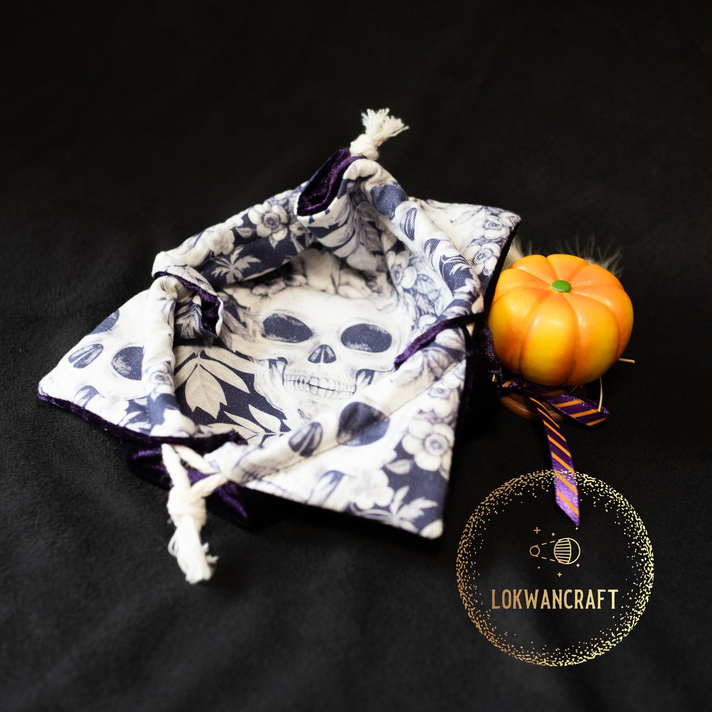 手工製骰袋 - 星空 X 骷髏 Handcrafted Dice pouch - Starry Sky X Skull