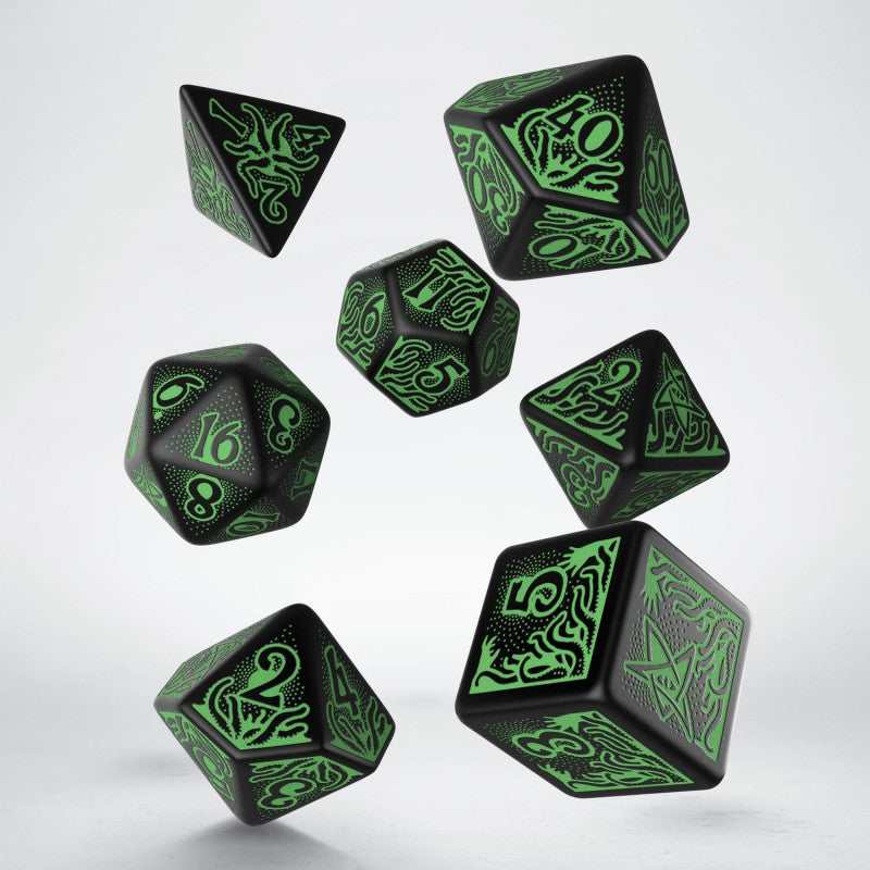 Call of Cthulhu 7th Edition Dice Set - Black & green