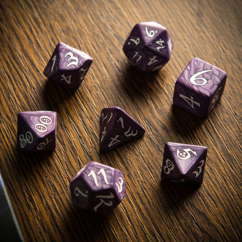 Classic RPG Lavender & white Dice Set (Preorder)