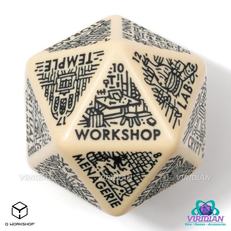 Dungeon Generator Die: Beige&Black (Preorder)