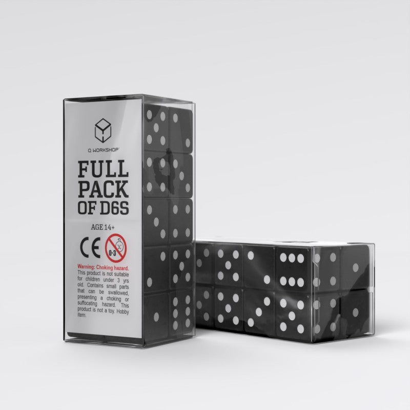 Full Pack of D6s: Black&White (Preorder)