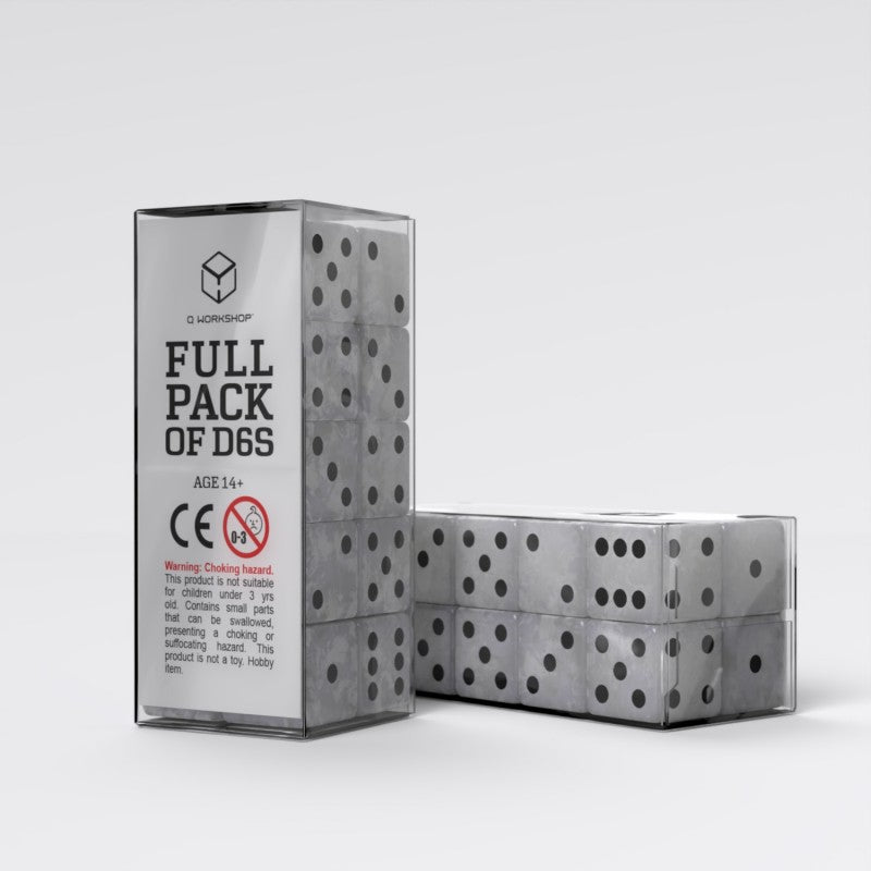 Full Pack of D6s: Pearl&Black (Preorder)