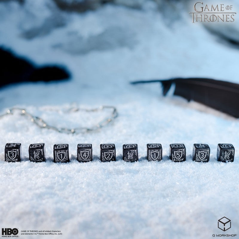 Game of Thrones. Night's Watch 10xD6 Dice Set. (Preorder)