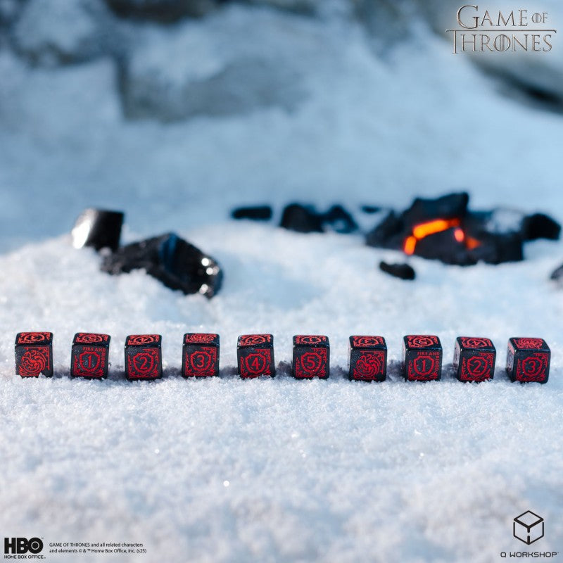 Game of Thrones. Targaryen 10xD6 Dice Set. (Preorder)