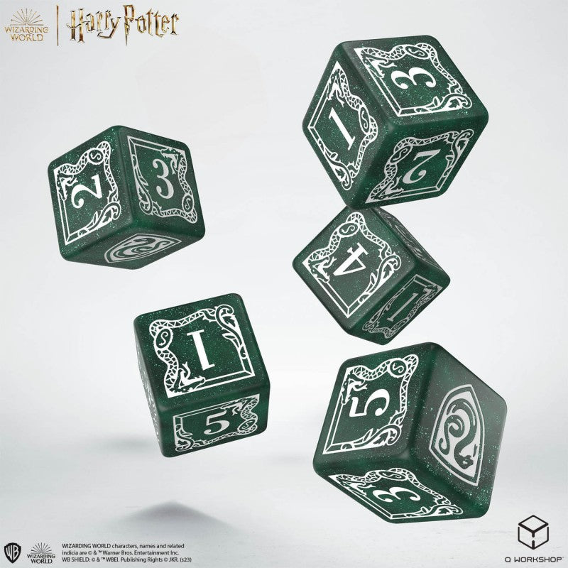 Harry Potter. Slytherin D6 Dice Set & Pouch