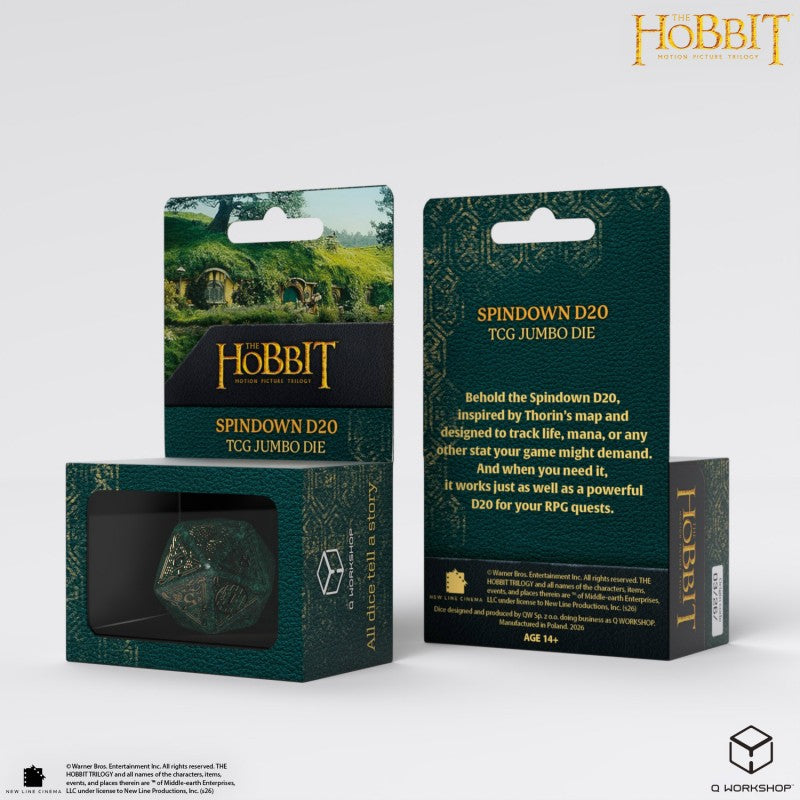 The Hobbit Spindown D20 - Verdant TCG Jumbo Die (Preorder)