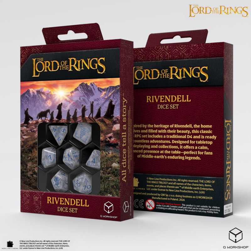 The Lord of the Rings: Rivendell Dice Set - Stone (Preorder)
