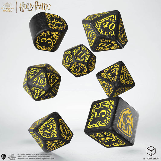 Harry Potter. Hufflepuff Modern Dice Set - Black