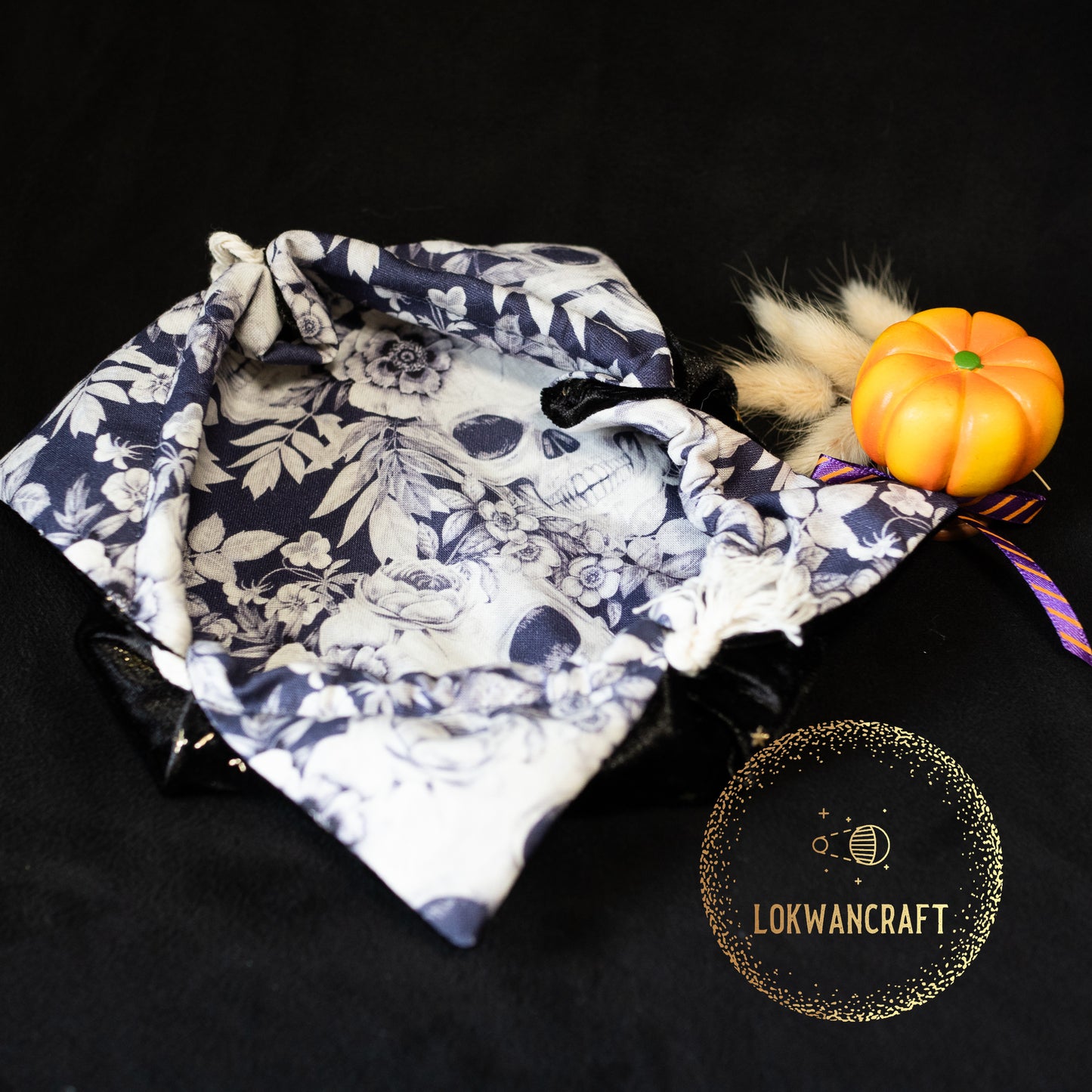 手工製骰袋 - 星空 X 骷髏 Handcrafted Dice pouch - Starry Sky X Skull