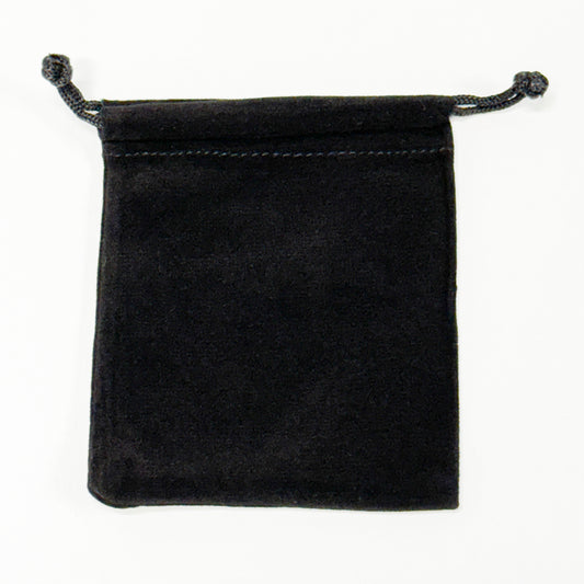 黑色絨面抽繩骰袋 (小) - 85 x 70mm