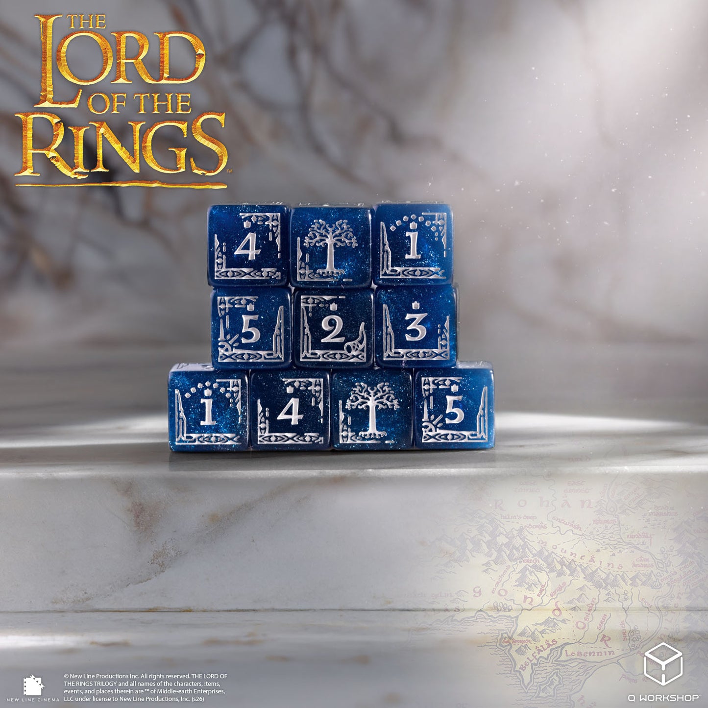 The Lord of the Rings: Gondor 10xD6 Dice Set (Preorder)