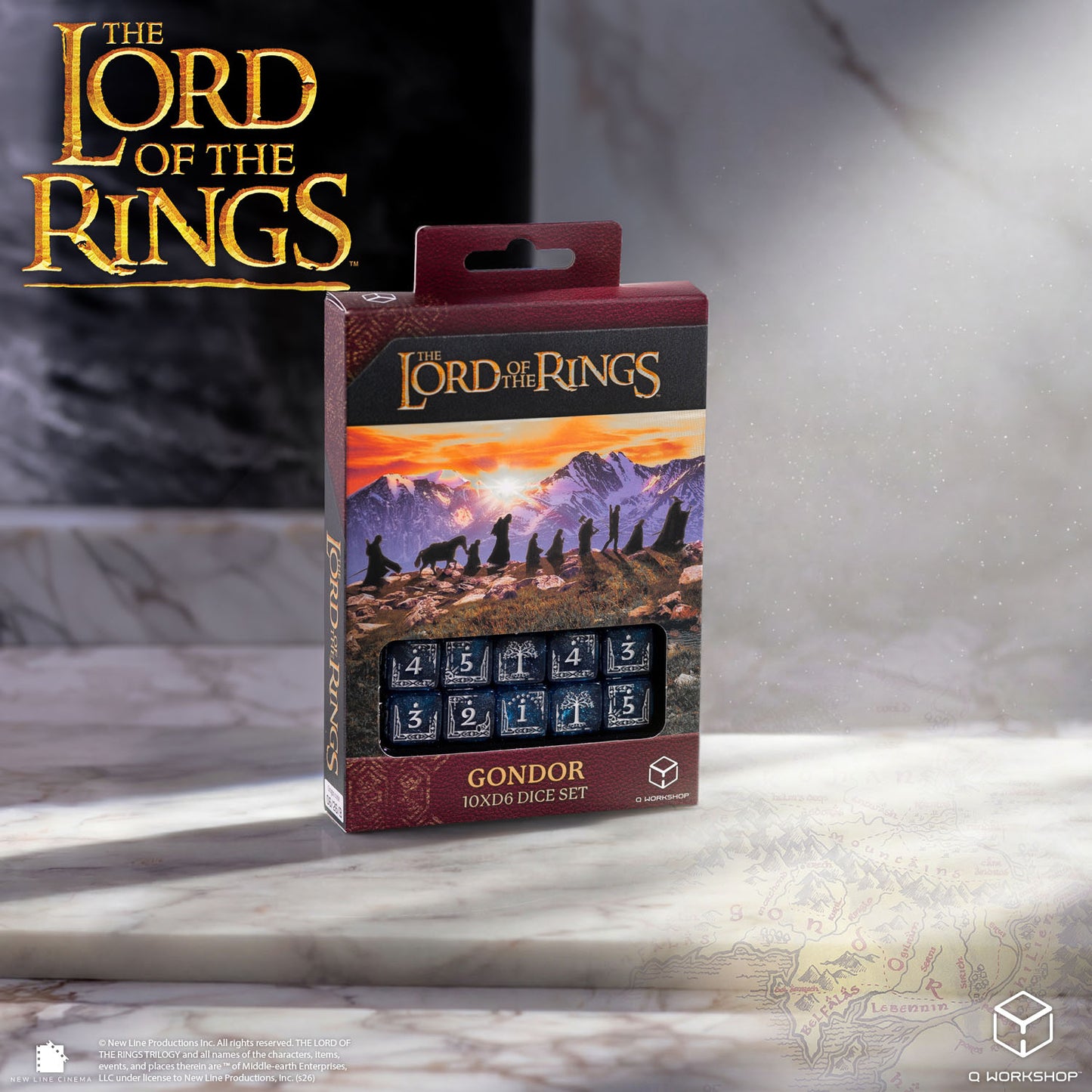 The Lord of the Rings: Gondor 10xD6 Dice Set (Preorder)