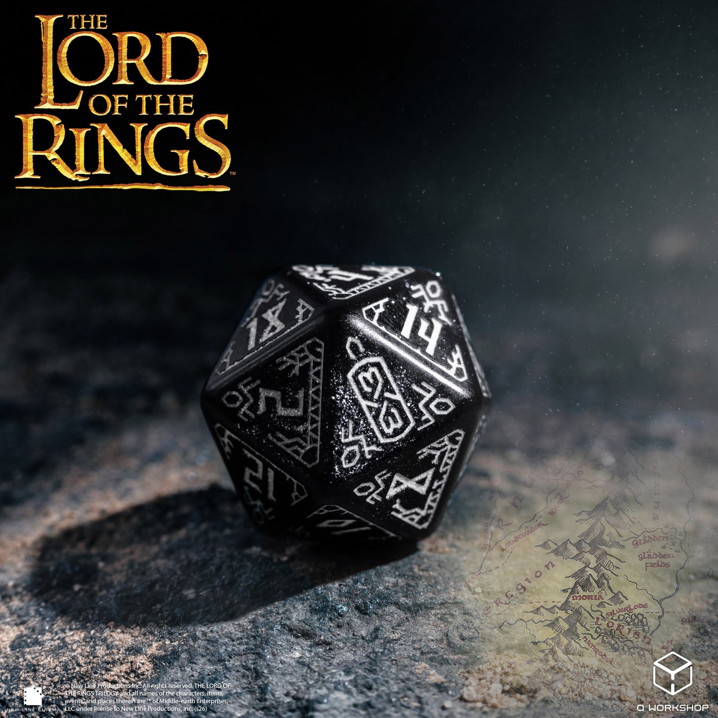 The Lord of the Rings: Moria - Glow in the dark Dice Set (Preorder)