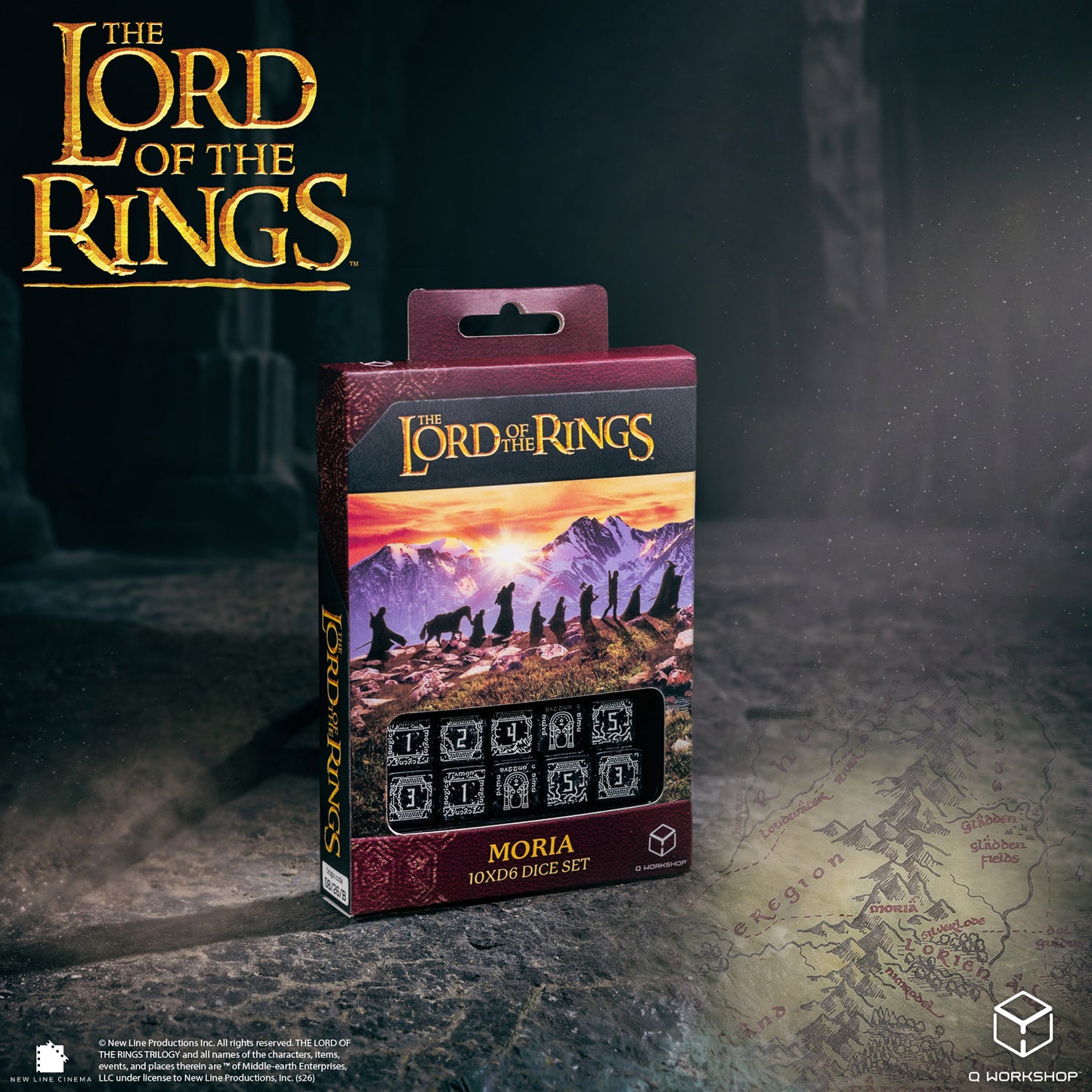 The Lord of the Rings: Moria 10xD6 Glow in the dark Dice Set (Preorder)