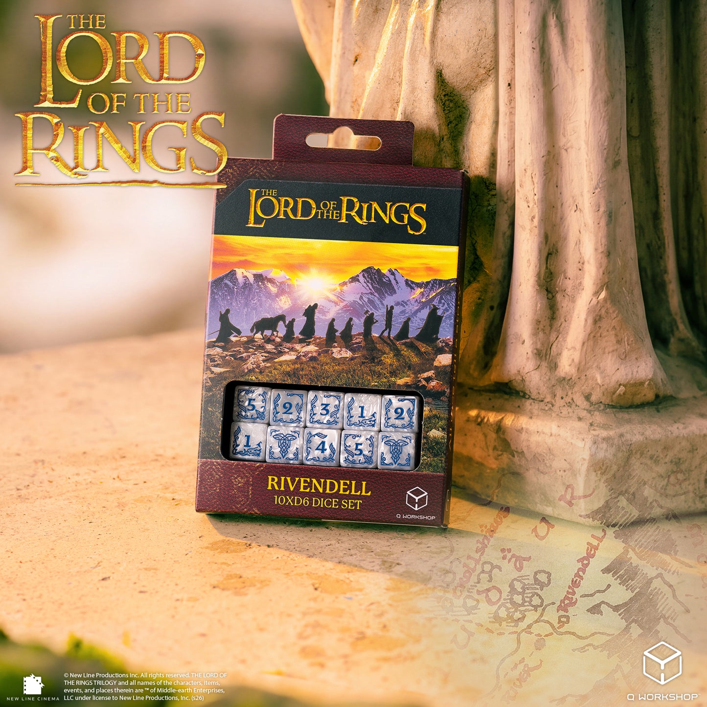 The Lord of the Rings: Rivendell 10xD6 Dice Set - Water (Preorder)
