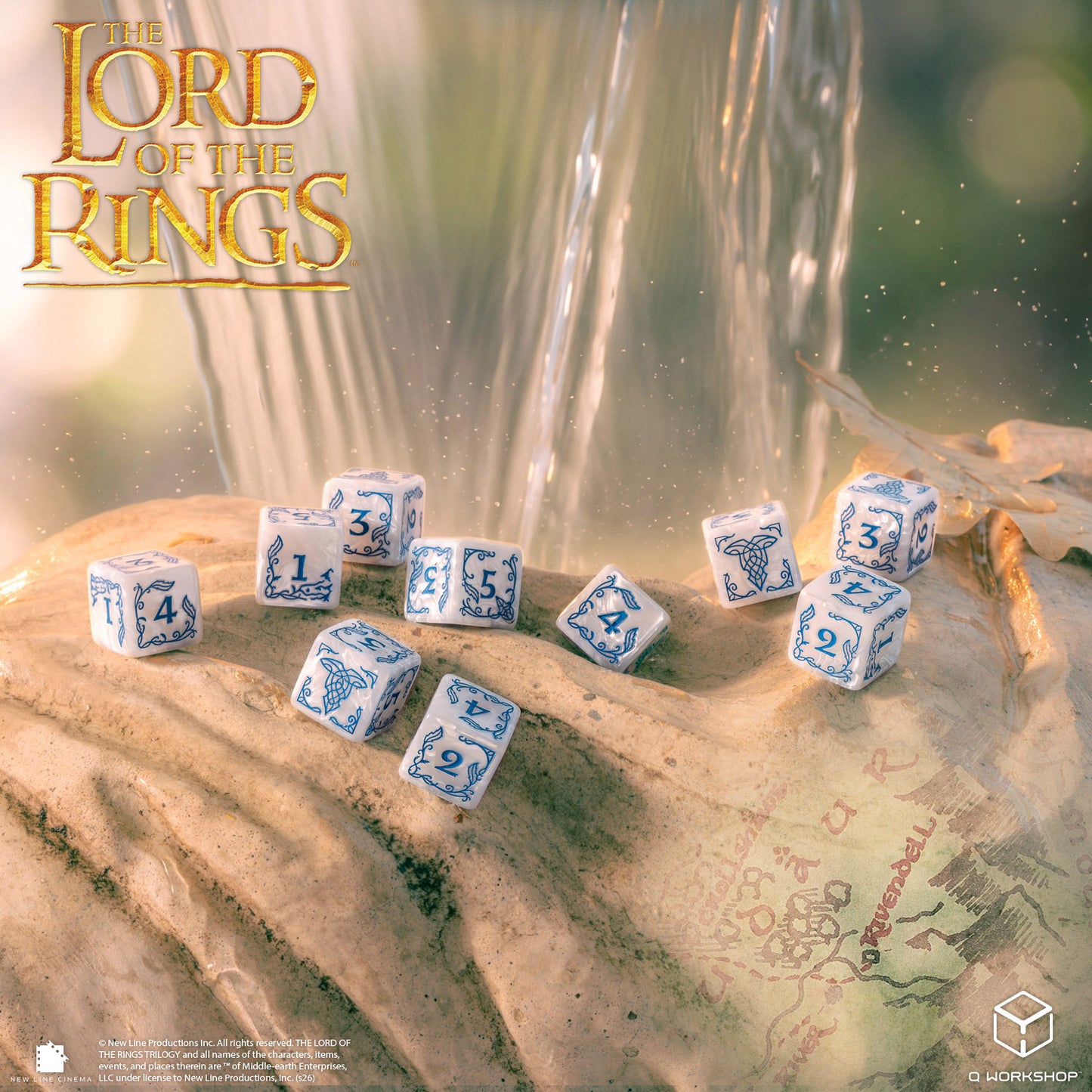 The Lord of the Rings: Rivendell 10xD6 Dice Set - Water (Preorder)