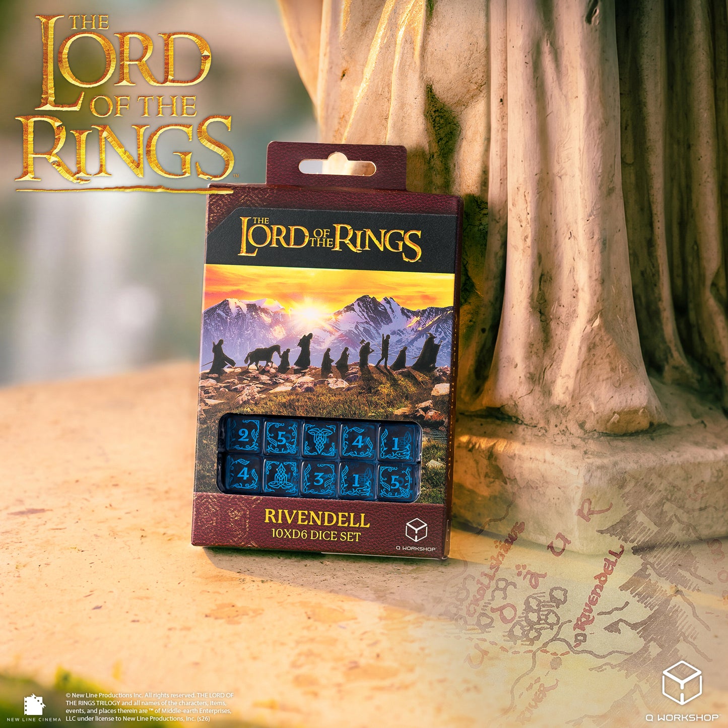 The Lord of the Rings: Rivendell 10xD6 Dice Set - Stone (Preorder)