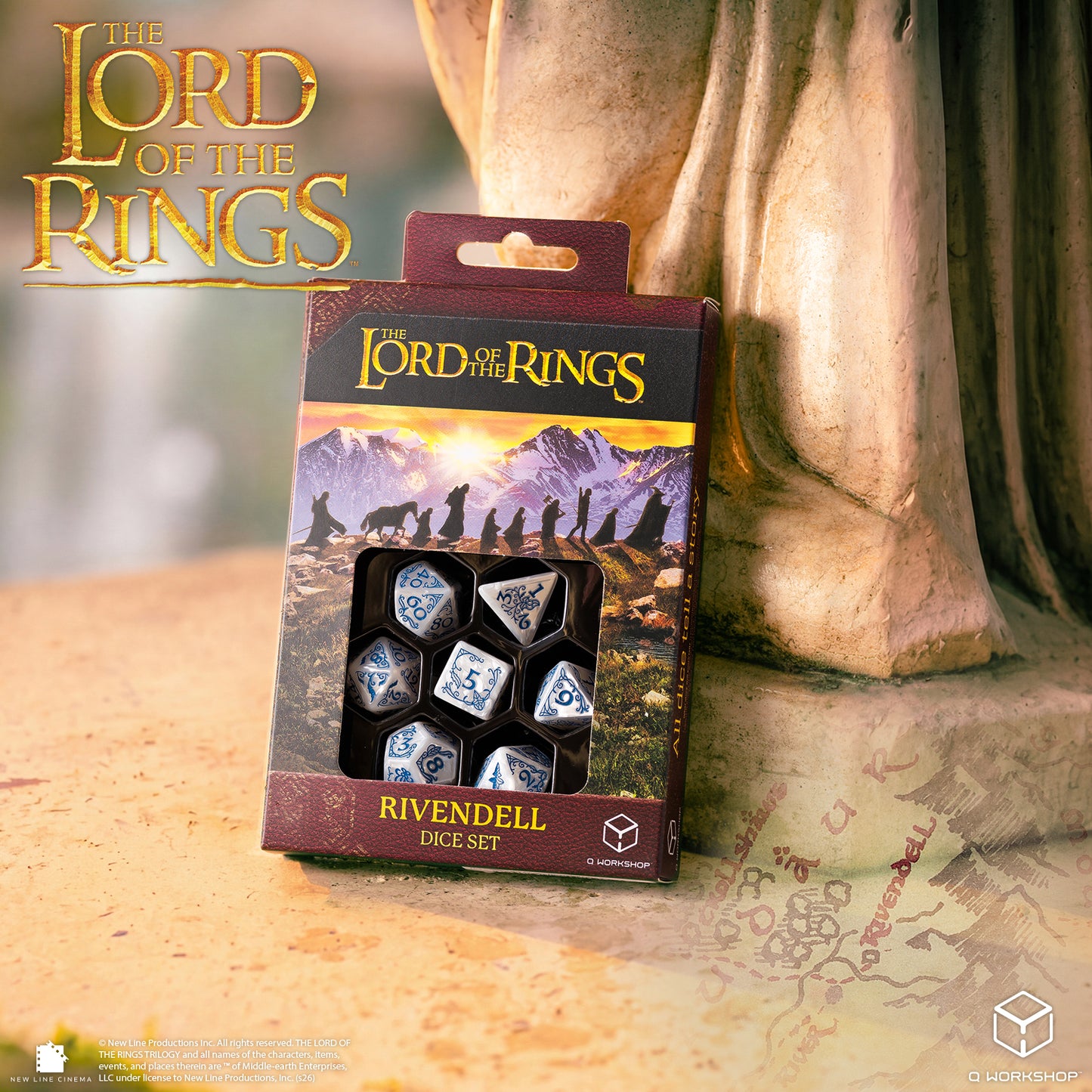The Lord of the Rings: Rivendell Dice Set - Stone (Preorder)