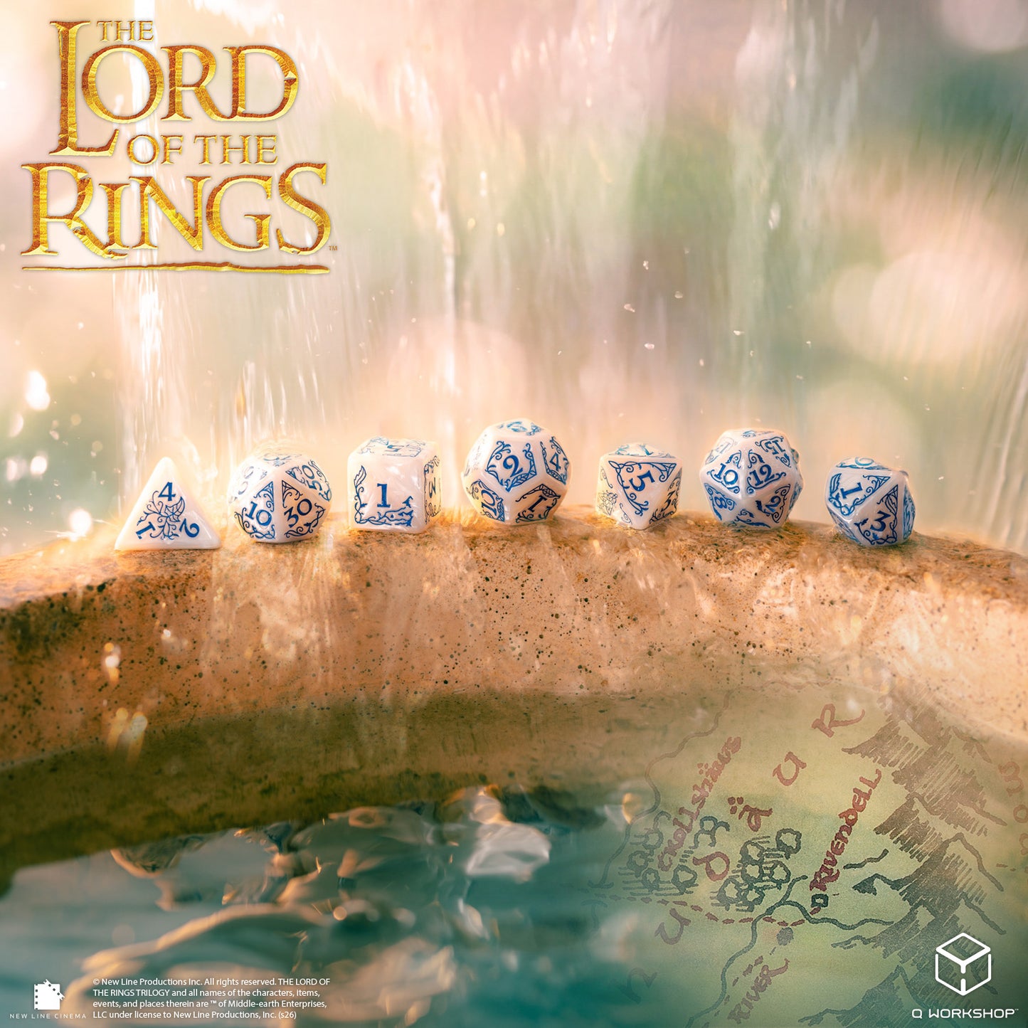 The Lord of the Rings: Rivendell Dice Set - Stone (Preorder)