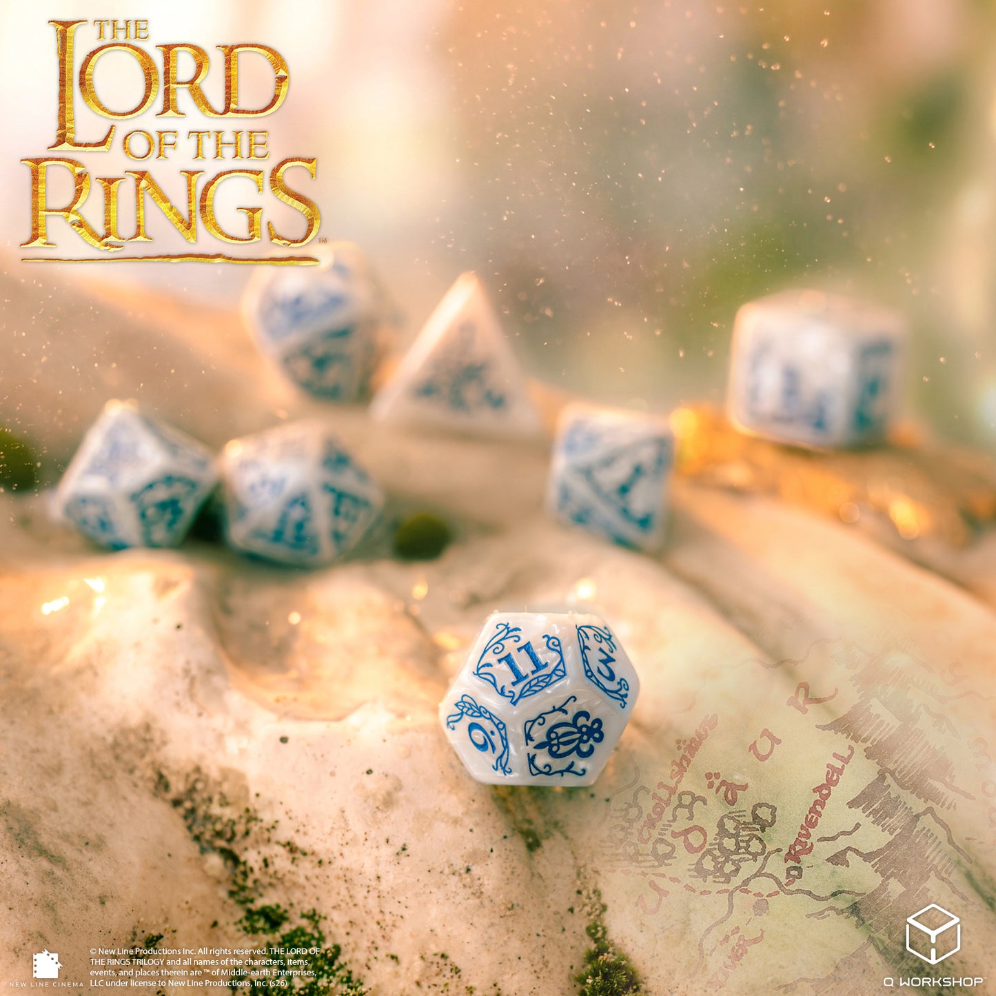 The Lord of the Rings: Rivendell Dice Set - Stone (Preorder)