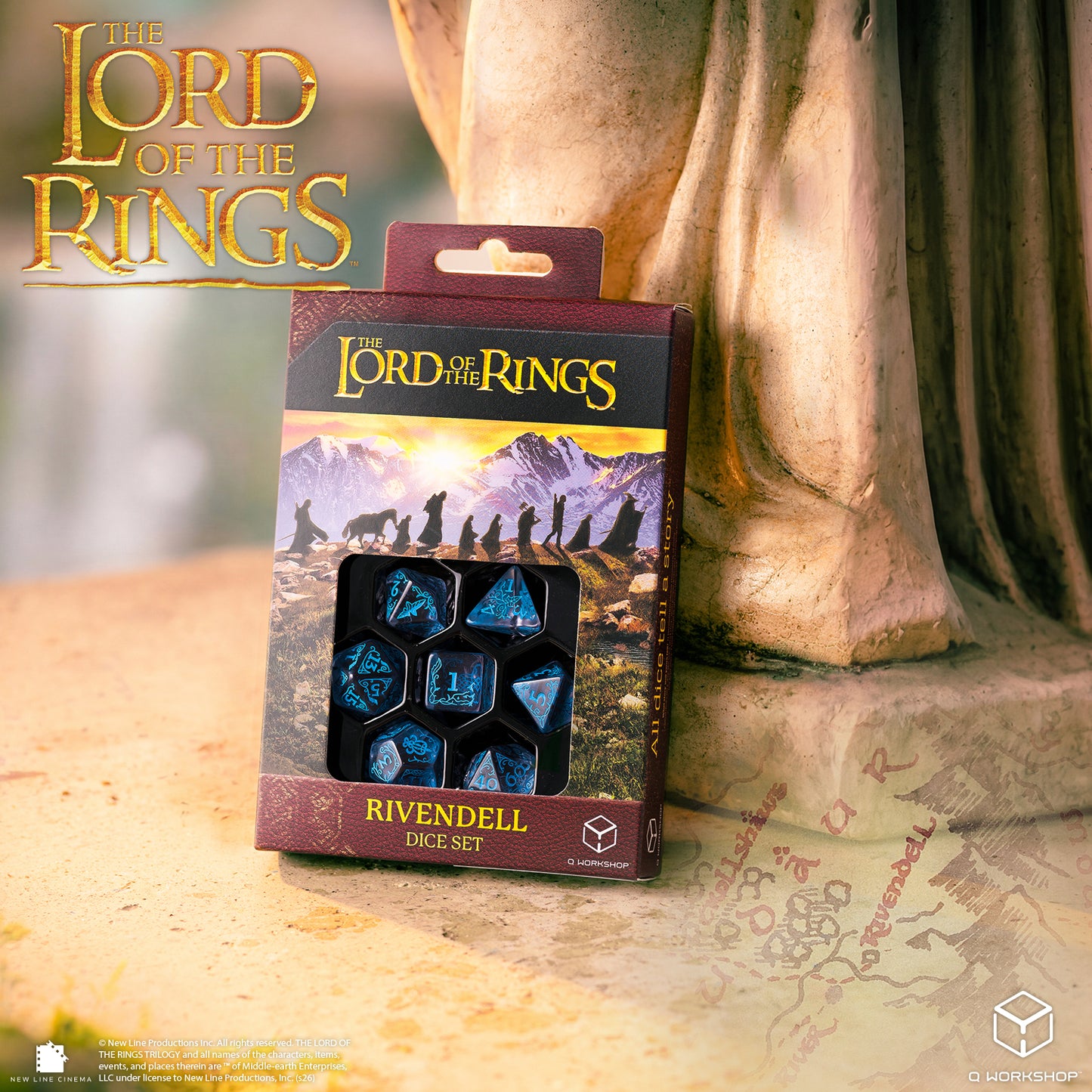 The Lord of the Rings: Rivendell Dice Set - Water (Preorder)