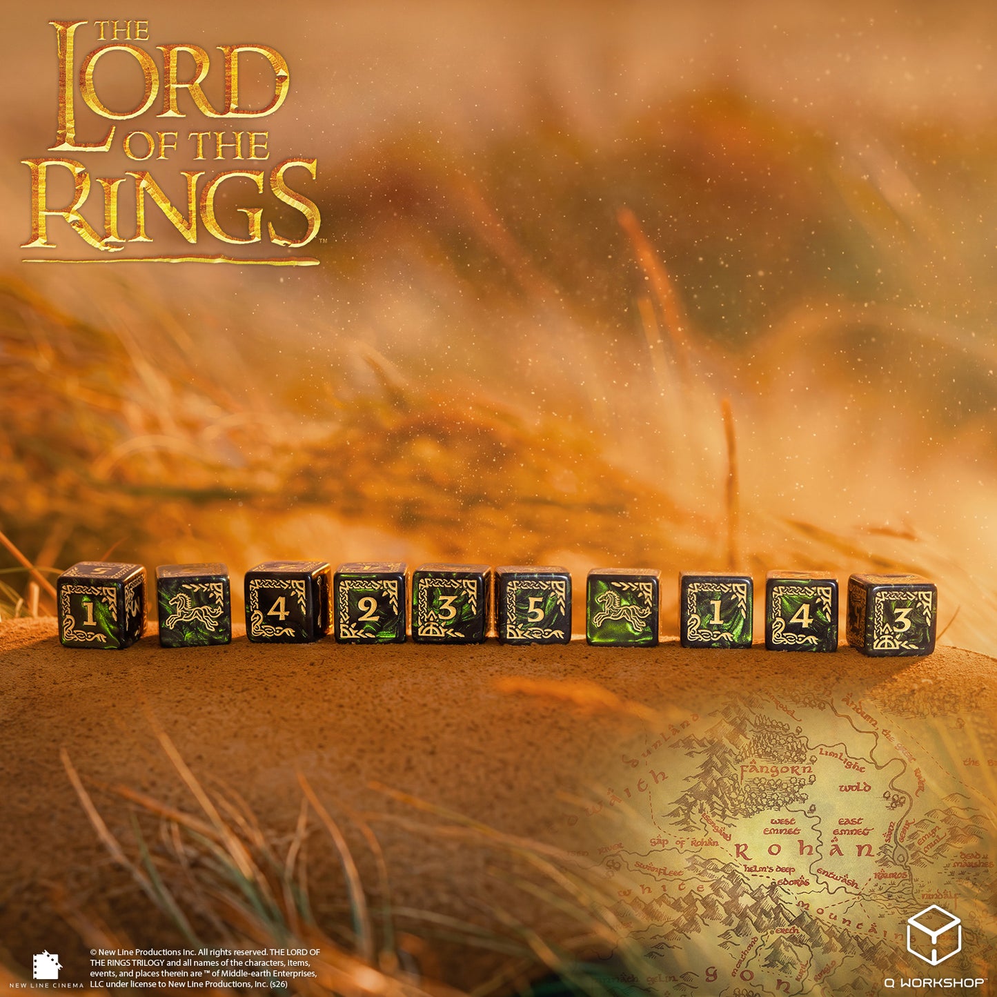 The Lord of the Rings: Rohan 10xD6 Dice Set (Preorder)