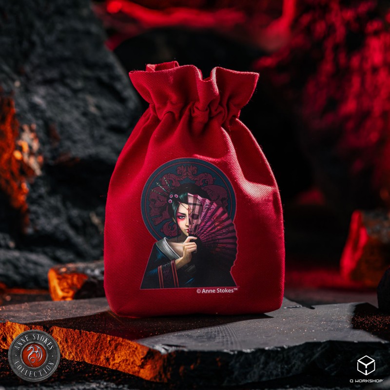 Anne Stokes Dice Pouch: Geisha Skull (Preorder)