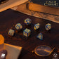 Call of Cthulhu 7th Edition - Blue-green & Gold Dice Set (Preorder)