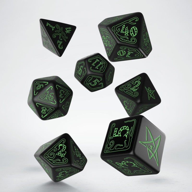 Call of Cthulhu Black & green Dice Set (Preorder)