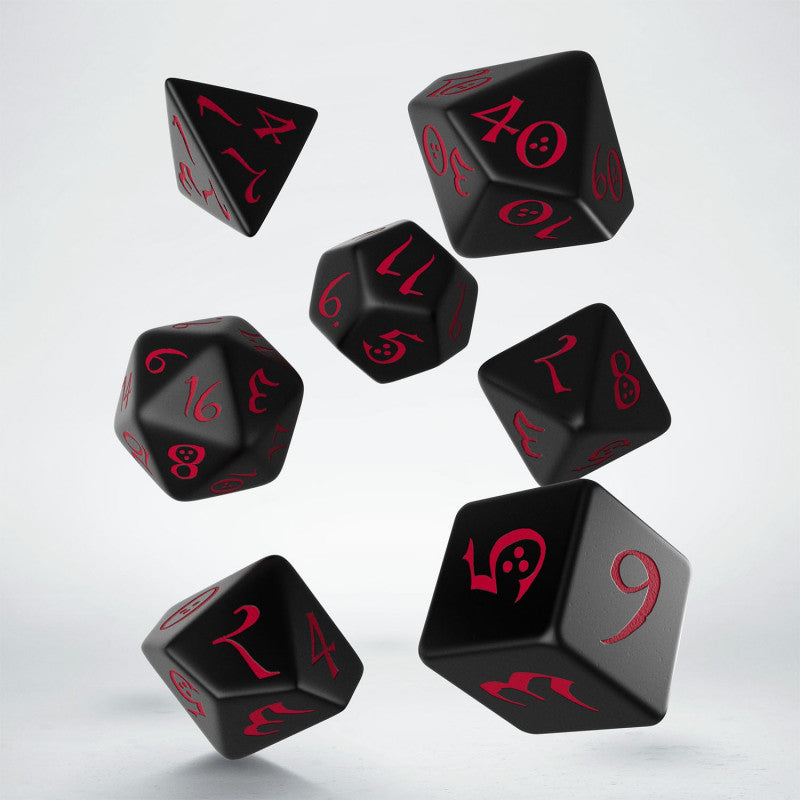 Classic RPG Black & red Dice Set (Preorder)
