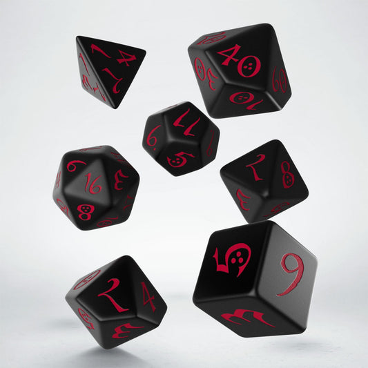 Classic RPG Black & red Dice Set (Preorder)