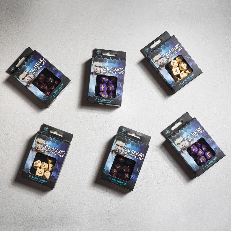 Classic RPG Black & red Dice Set (Preorder)