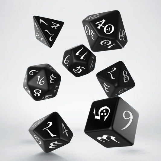 Classic RPG Black & white Dice Set (Preorder)
