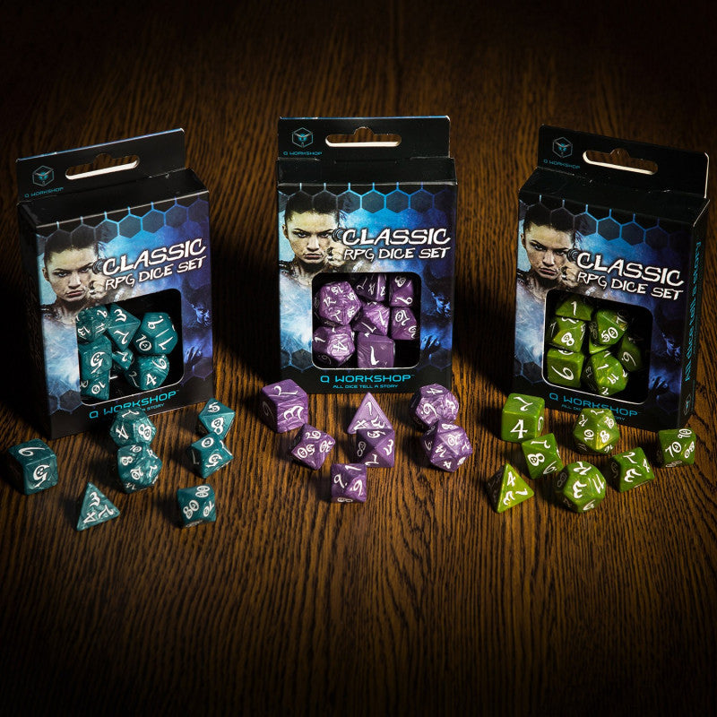 Classic RPG Lavender & white Dice Set (Preorder)