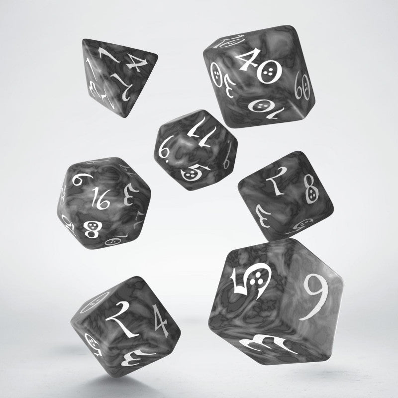 Classic RPG Smoky & white Dice Set (Preorder)