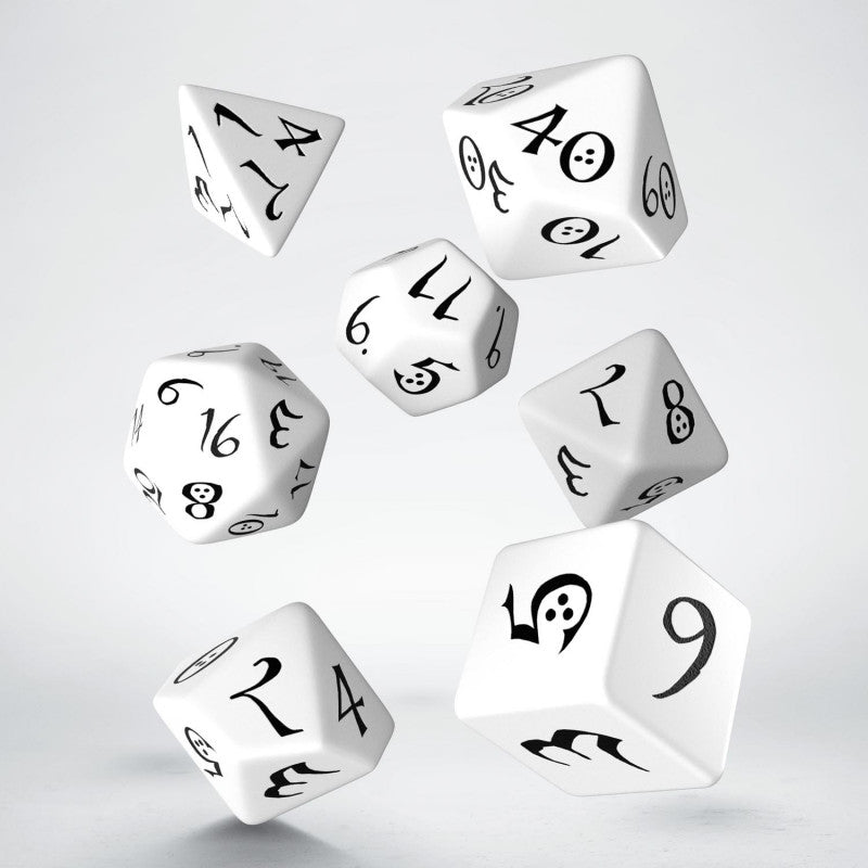 Classic RPG White & black Dice Set (Preorder)