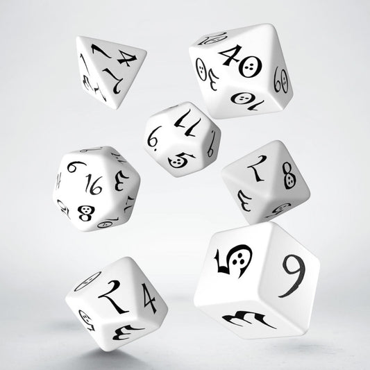 Classic RPG White & black Dice Set (Preorder)