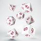 Classic Runic White & red Dice Set (Preorder)