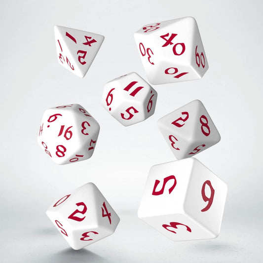 Classic Runic White & red Dice Set (Preorder)
