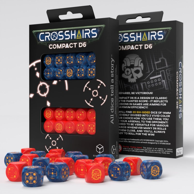 Crosshairs Compact D6: Cobalt&Red (Preorder)