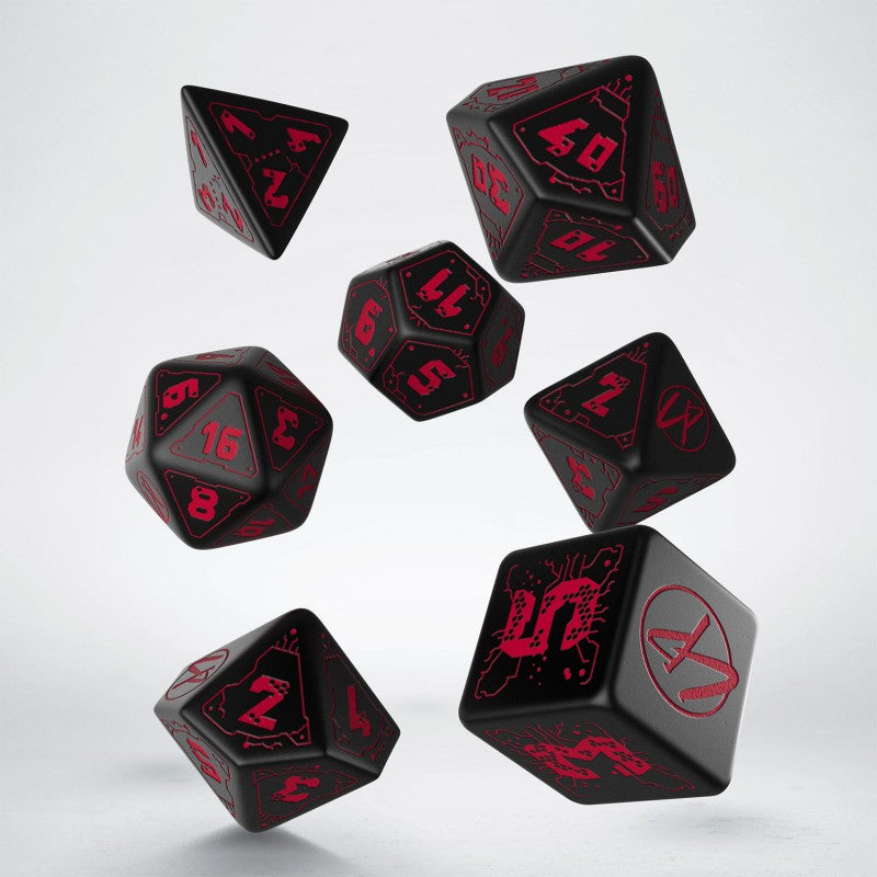 Cyberpunk Red Dice Set - Blood over Chrome (Preorder)