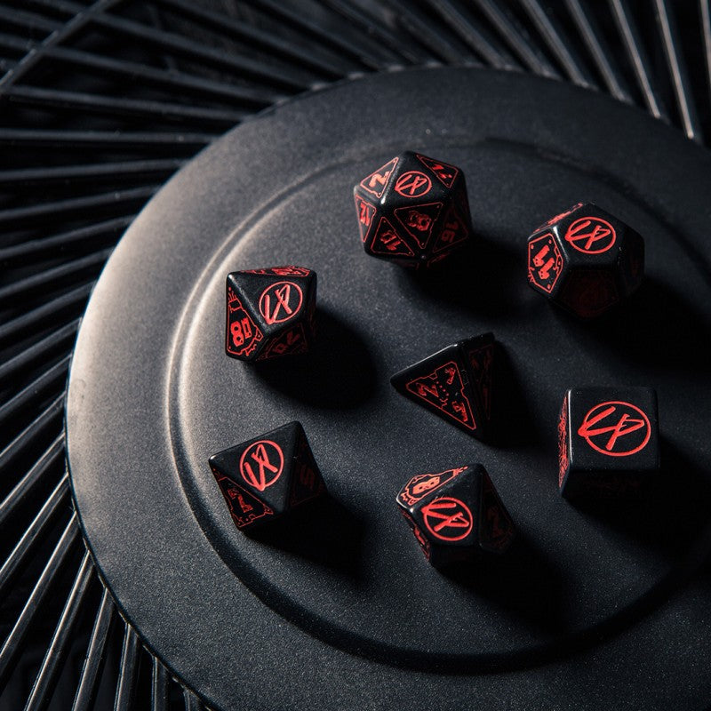 Cyberpunk Red Dice Set - Blood over Chrome (Preorder)