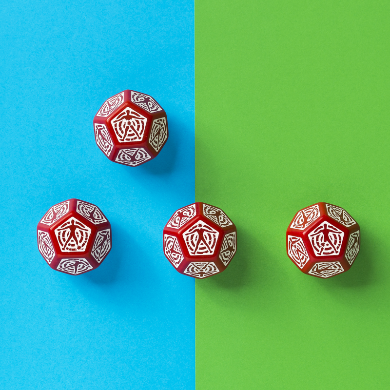 D12 Red & white Hit Location die (Preorder)