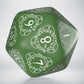 D20 Level Counter Green & white Die (Preorder)