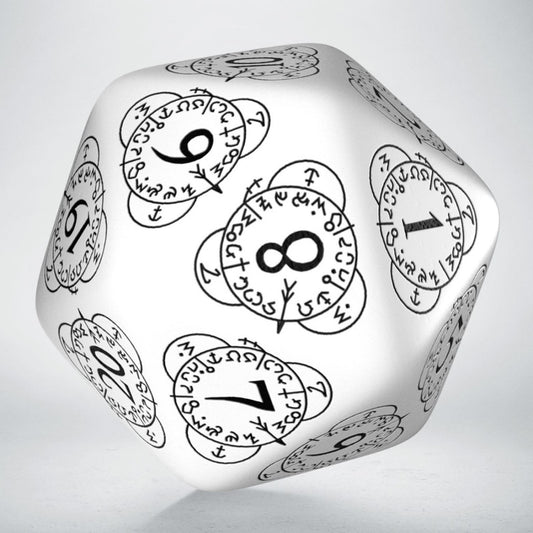 D20 Level Counter White & black Die (Preorder)