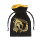 Dragon Black & golden Velour Dice Bag (Preorder)