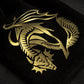 Dragon Black & golden Velour Dice Bag (Preorder)
