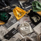 Dragon Black & golden Velour Dice Bag (Preorder)