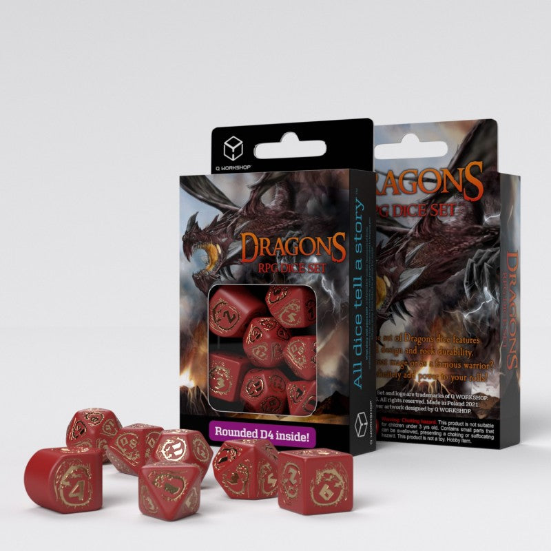 Dragons Modern Dice Set: Ruby (Preorder)